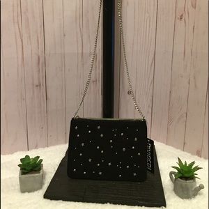 (New) Small black shoulder bag with studs